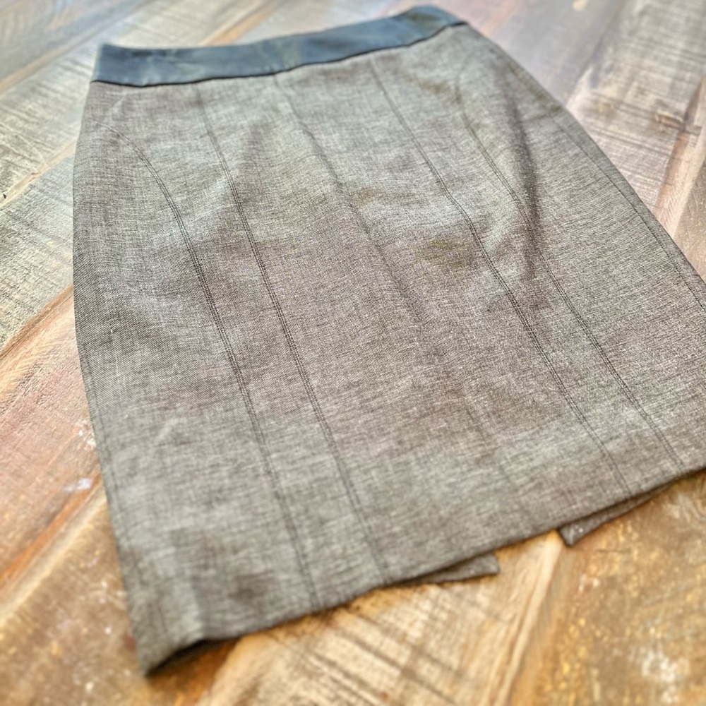 Express leather waist pencil skirt